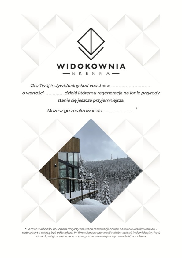 Szablon vouchera A4 - wariant zimowy
